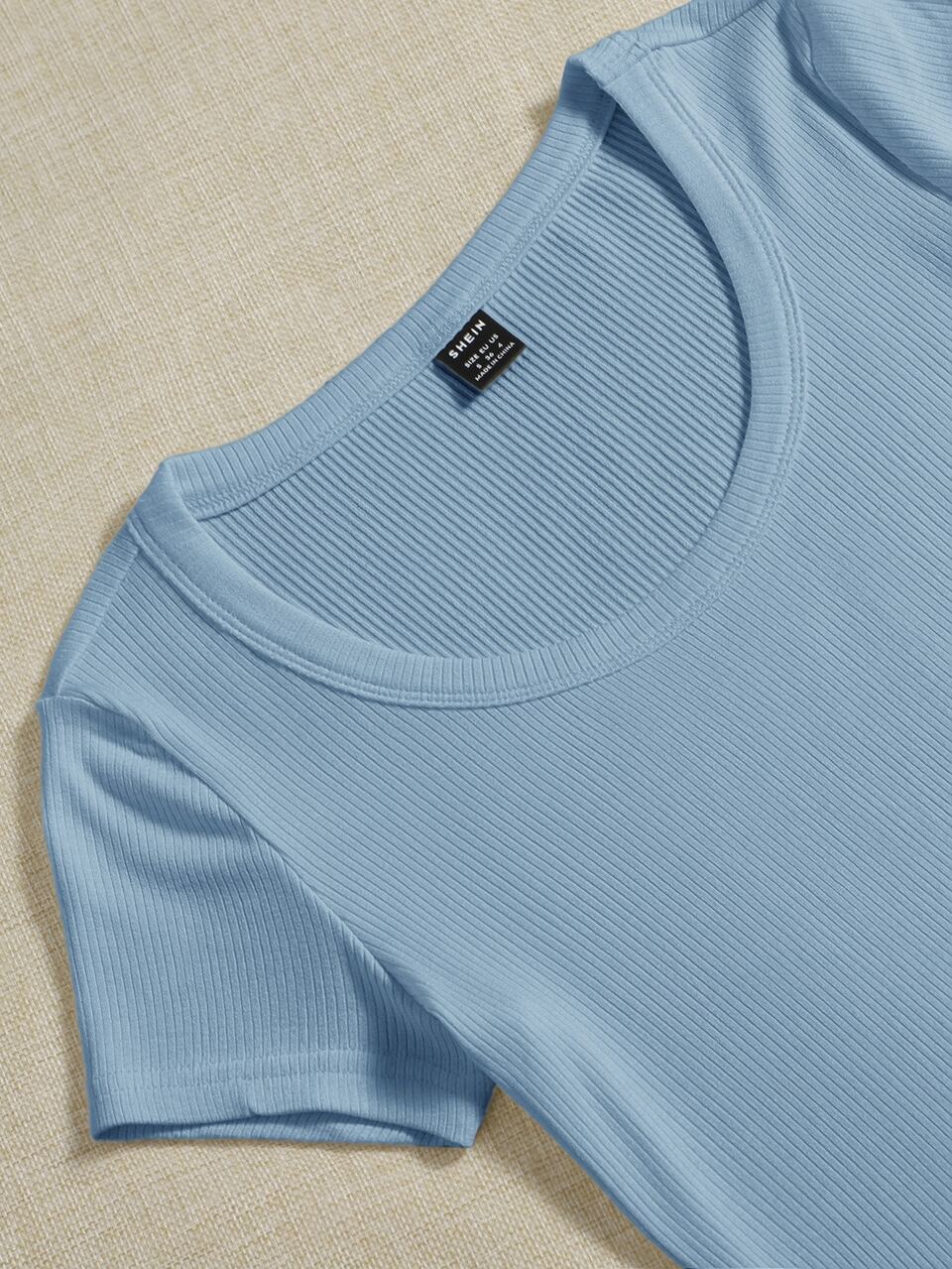 Scoop Neck Rib-knit Bodysuit