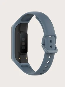 素色矽膠錶帶適用於三星 Galaxy Fit2 - 深灰色 - 查看 2