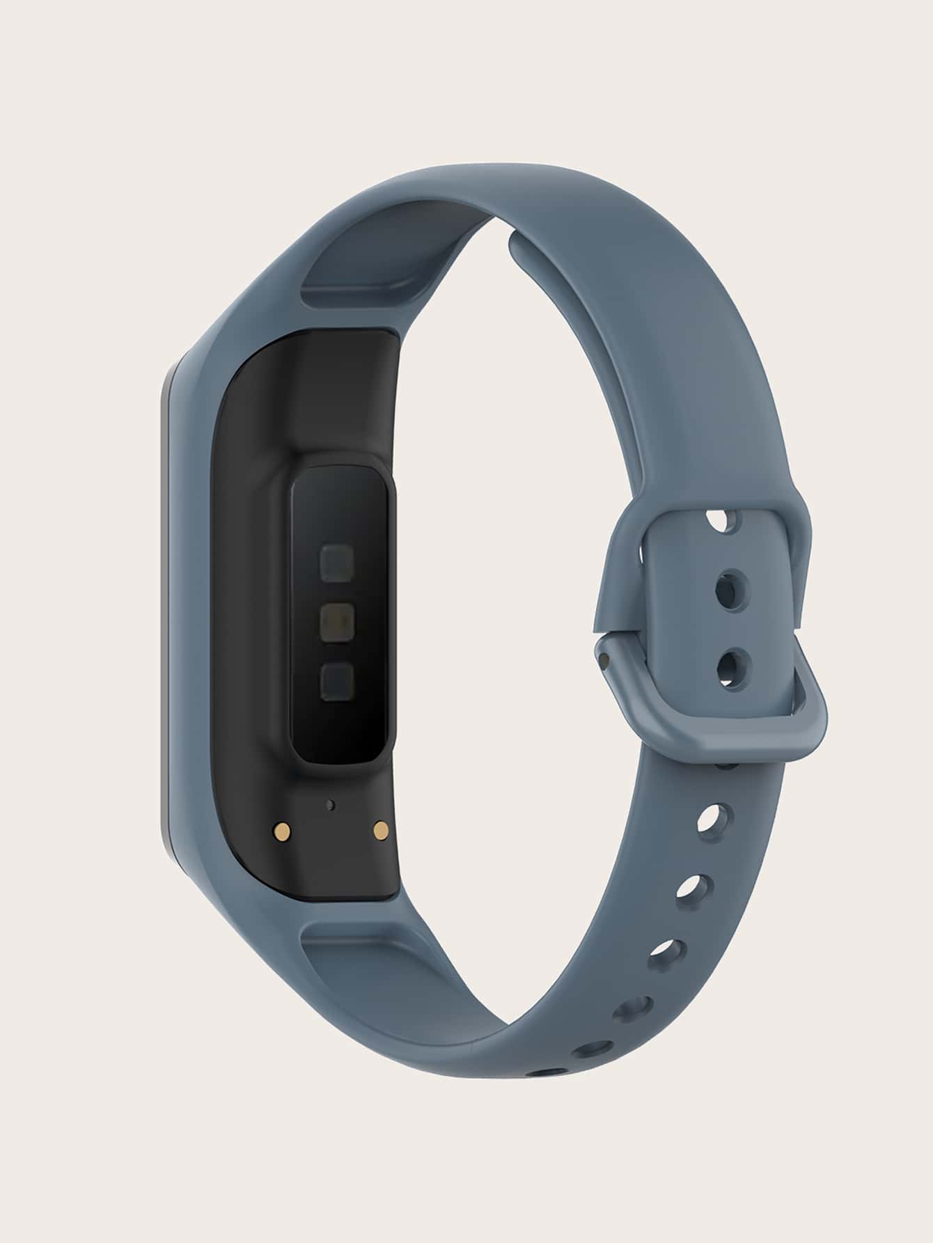 素色矽膠錶帶適用於三星 Galaxy Fit2 - 深灰色 - 查看 2