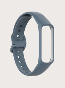 素色矽膠錶帶適用於三星 Galaxy Fit2 - 深灰色 - 查看 3