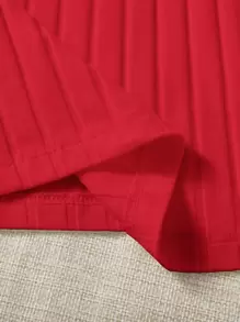 SHEIN EZwear Solid Rib-knit Halter Top