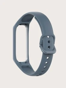 素色矽膠錶帶適用於三星 Galaxy Fit2 - 深灰色 - 查看 4