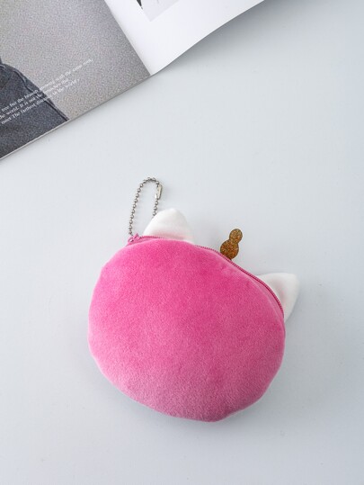 1PC Children's Cartoon Unicorn Smiling Cute Plush Coin Purse