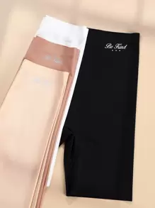 SHEIN 4 条装休闲简约字母印花纯色三角裤