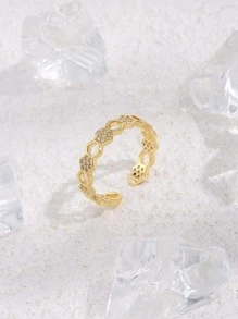 Vòng cửa tay áo Khối Zirconia  Trang trí - Vàng - Xem 2