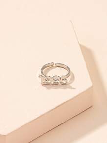 Number Decor Ring - Silver - View 3