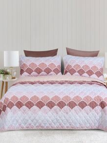 魚鱗圖案衍縫床單套裝 - 彩色 - 查看 1
