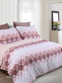 魚鱗圖案衍縫床單套裝 - 彩色 - 查看 2