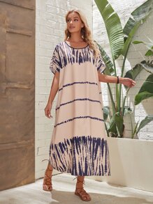 EMERY ROSE 紮染蝙蝠袖連衣裙 - 彩色 - 查看 4