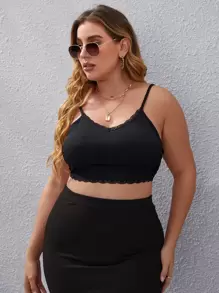 Calvaya Plus Size Women Solid Color Knit Form-Fitting Sexy Pencil Skirt - Black - View 5