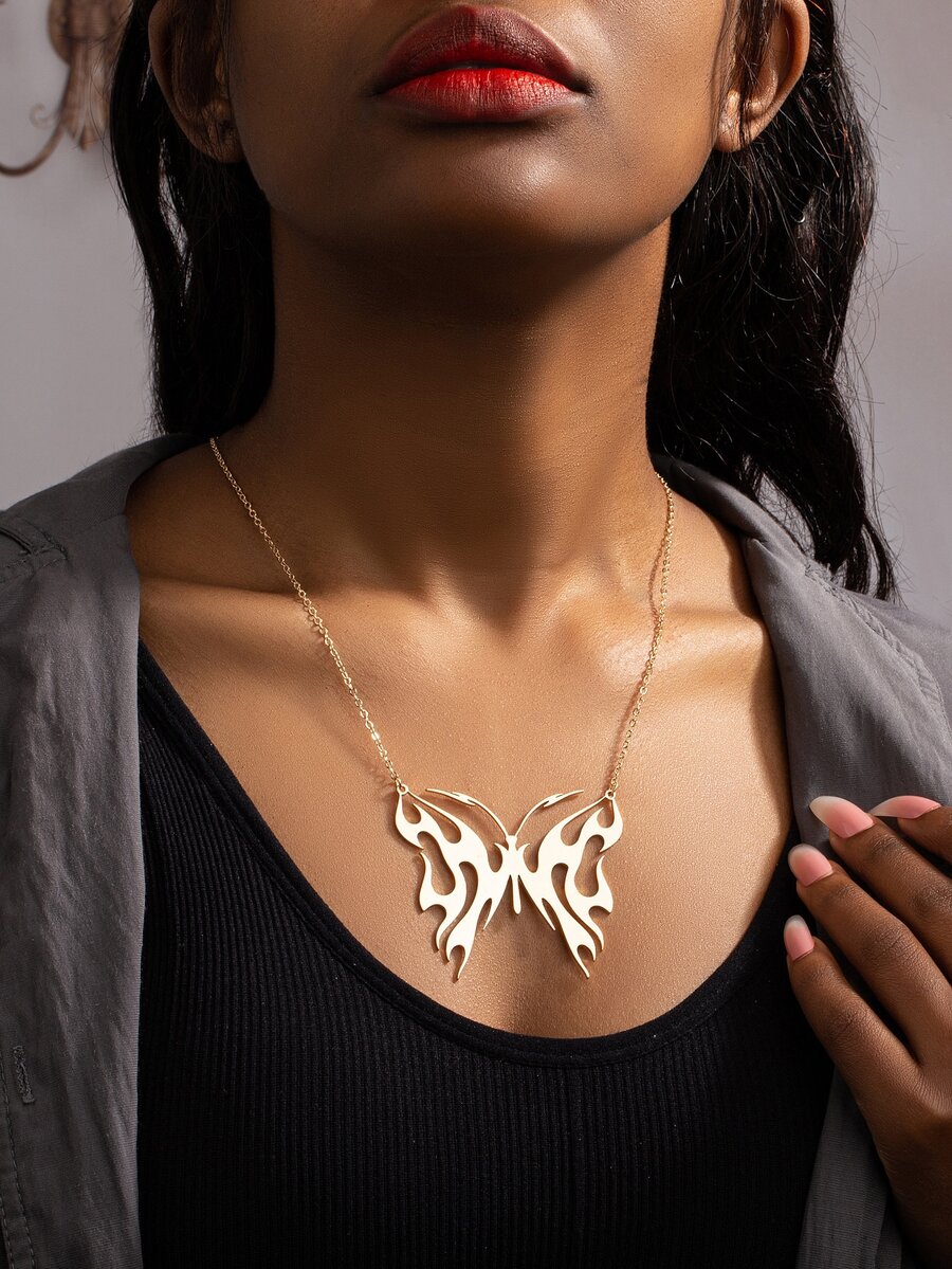 Collier à pendentif papillon | Mode en ligne | SHEIN FRANCE