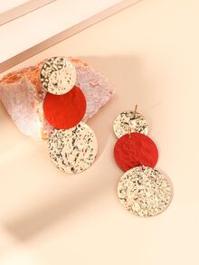 Hoa tai thả tròn bất đối xứng - Nhiều màu - Xem 2