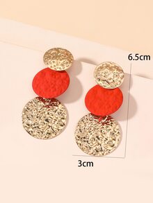 Hoa tai thả tròn bất đối xứng - Nhiều màu - Xem 3