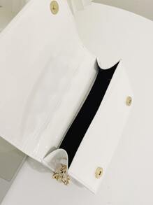 Waterproof,Lightweight,Business Casual Mini Quilted Flap Chain Square Bag For Teen Girls Women College Students,Rookies & White-collar Workers Perfect for Office,College,Work ,Business,Commute - White - View 4