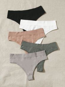 Yoga Basic 5pcs Softness Seamless Sexy Sports Brief - Multicolor - View 2