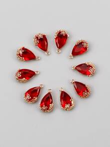 10 piezas Colgante DIY cristal gota de agua - Rojo - Ver 1