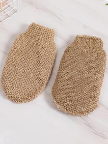 1入組素色沐浴手套 - 卡其色 - 查看 2