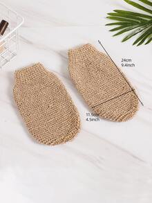 1入組素色沐浴手套 - 卡其色 - 查看 3