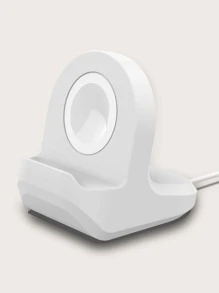 1 pieza Soporte del cargador de silicona compatible con Apple Watch - Blanco - Ver 2