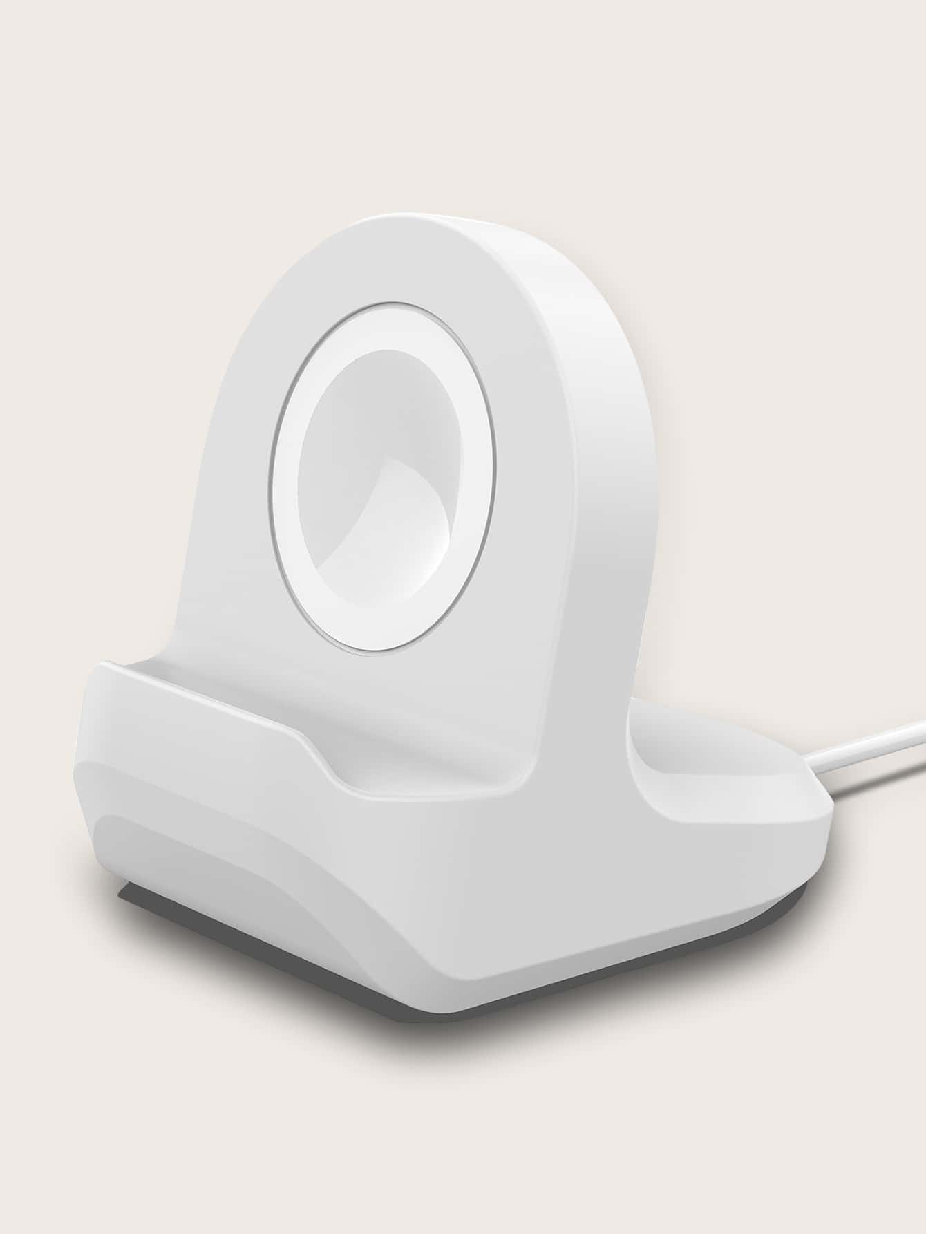 1入組矽膠Apple Watch充電器 - 白色 - 查看 2