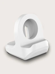 1 pieza Soporte del cargador de silicona compatible con Apple Watch - Blanco - Ver 3
