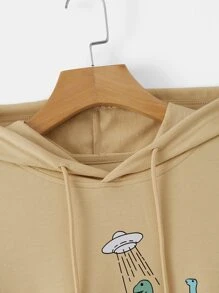 Áo nỉ Nam Dây kéo Khủng long Giải trí - Màu be - Xem 3