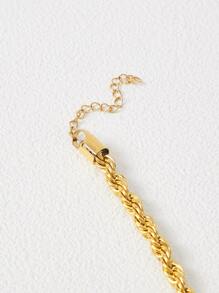 MOTF PREMIUM 極簡風格鏈條樣式項鍊 - 金黃色 - 查看 3