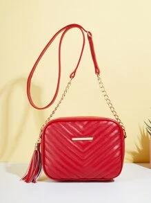 Waterproof,Lightweight,Business Casual Tassel Decor Chevron Square Bag For Teen Girls Women College Students,Rookies & White-collar Workers Perfect for Office,College,Work ,Business,Commute