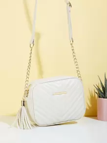 Lightweight,Business Casual Tassel Decor Chevron Square Bag For Teen Girls Women College Students,Rookies & White-collar Workers Perfect for Office,College,Work ,Business,Commute,Outdoors, Travel, Outings