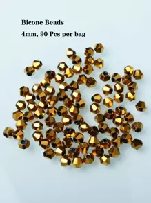 1pack Glass Beads DIY Jewelry Accessory - Yellow Gold - View 2