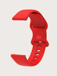 Correa de reloj compatible con reloj inteligente de silicona simple - Rojo - Ver 5