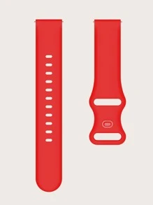Correa de reloj compatible con reloj inteligente de silicona simple - Rojo - Ver 6