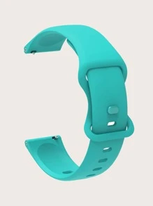 素色矽膠錶帶適用於智能手錶 - 薄荷藍 - 查看 4