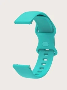素色矽膠錶帶適用於智能手錶 - 薄荷藍 - 查看 5