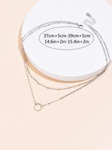 Vòng cổ xếp lớp quyến rũ - Bạc - Xem 5