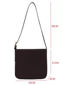 古韻十足,優雅輕盈的商務休閒復古設計字母圖案桶袋,適合十幾歲的女孩,女性大學生,新手與白領工作者,非常適合辦公室、學院、工作、商務、通勤、戶外、旅行、外出,方形包包非常適合辦公室、工作、商務、通勤 - 咖啡棕 - 查看 3