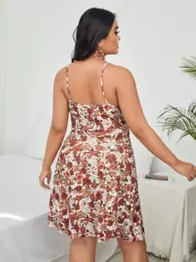 Calvaya Vestido de tirantes con estampado floral fruncido - Multicolor - Ver 2