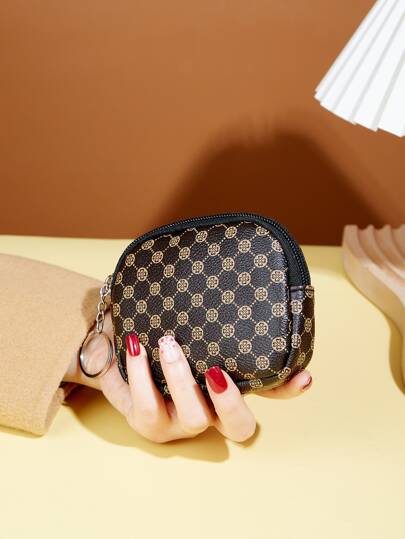 Allover Floral Pattern Coin Purse