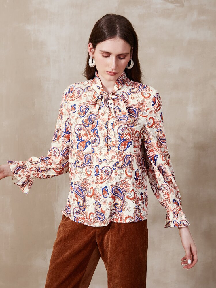 MOTF PREMIUM Top con estampado paisley - Multicolor - Añade 7