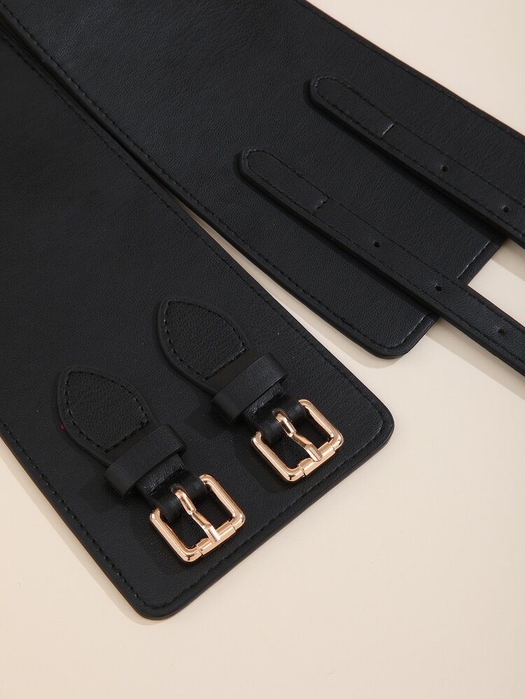 Solid Corset Belt - Black - View 4