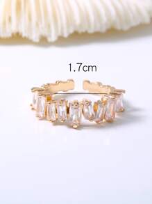 Nooxian Vòng cửa tay áo Khối Zirconia  Trang trí - Vàng - Xem 5