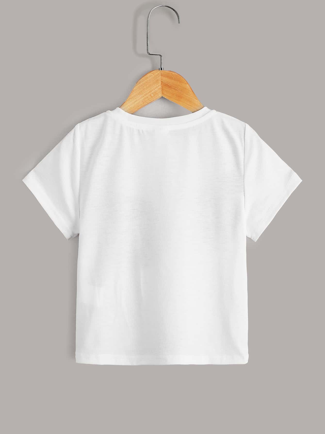SHEIN Tops con trai lớn Đồ họa Giải trí - trắng - Xem 2
