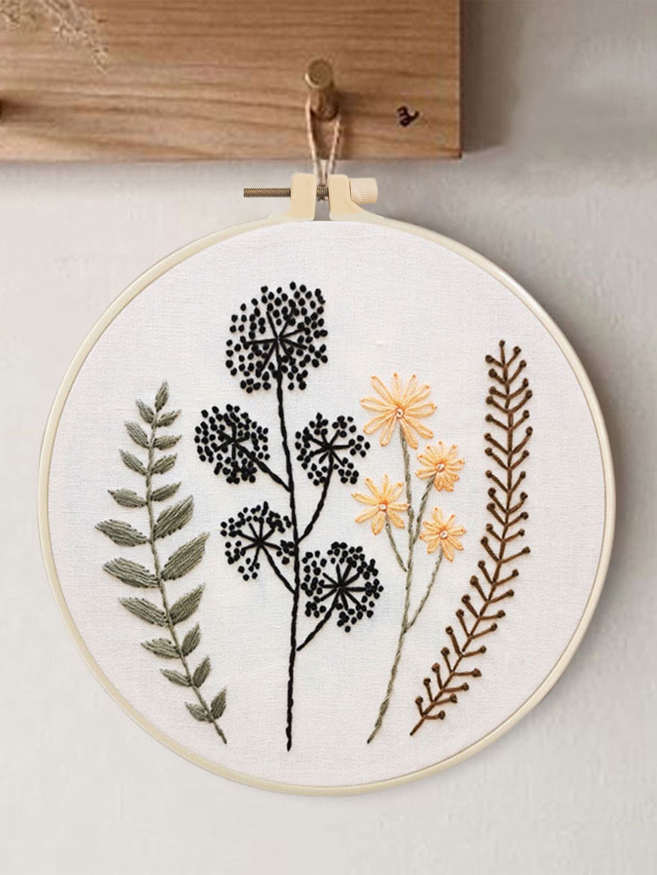 1set Flower Pattern Hand Embroidery - Multicolor - View 1
