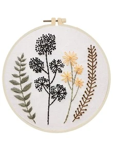 1set Flower Pattern Hand Embroidery - Multicolor - View 2