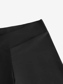 SHEIN Swim Curve Plus Plain Bikini Bottom - Black - View 4