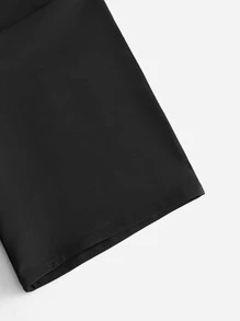 SHEIN Swim Curve Plus Plain Bikini Bottom - Black - View 5