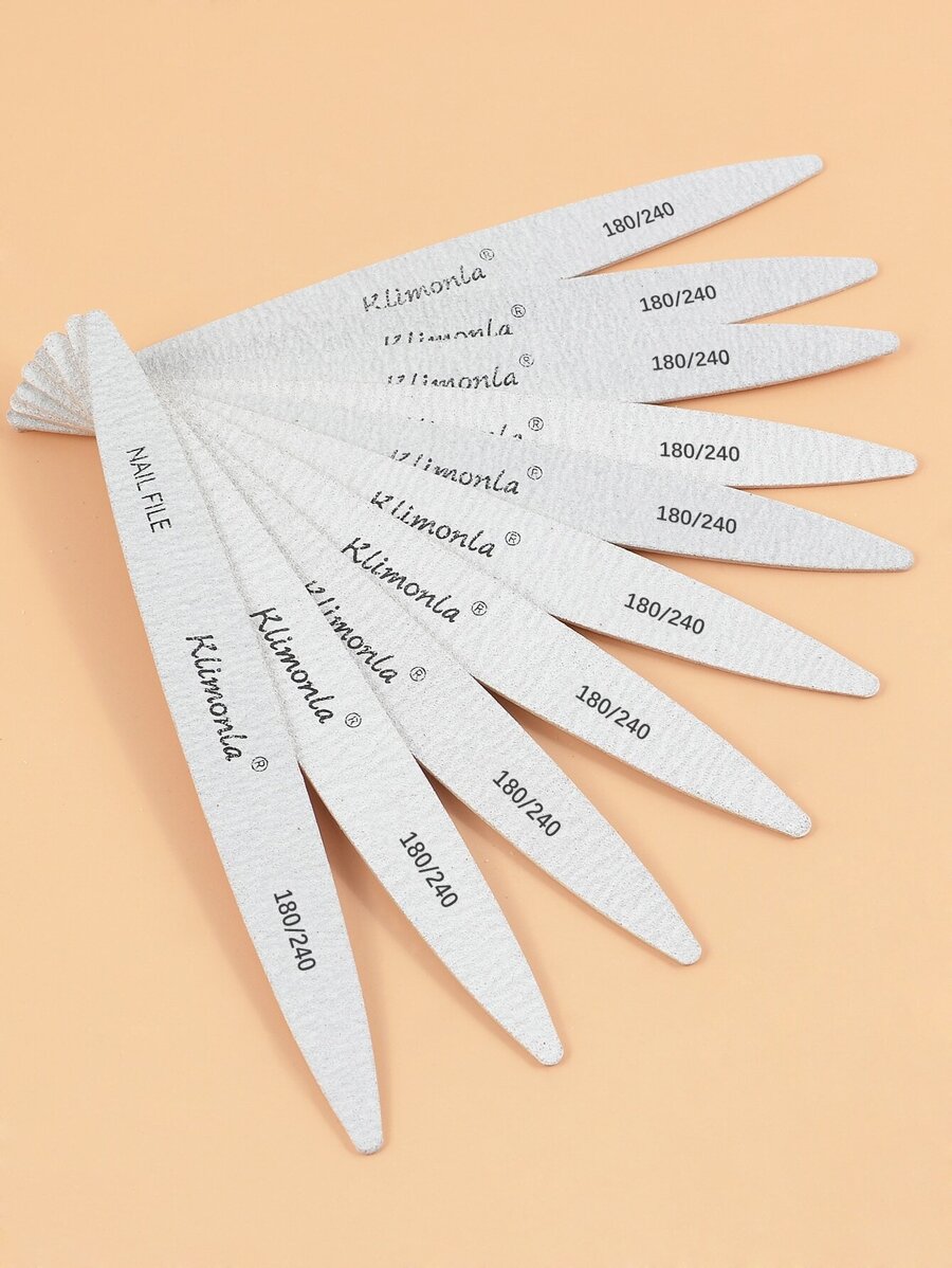 klimonla Bộ dũa móng tay bằng gỗ, dũa đánh bóng, dụng cụ làm đẹp chuyên nghiệp, làm móng chân, bộ 10 dũa móng tay dùng tại nhà và tiệm, đồ dùng làm móng, dụng cụ làm móng, dụng cụ làm móng, trở lại trường, làm móng, dụng cụ làm móng để dán móng - Xám - Xem 1