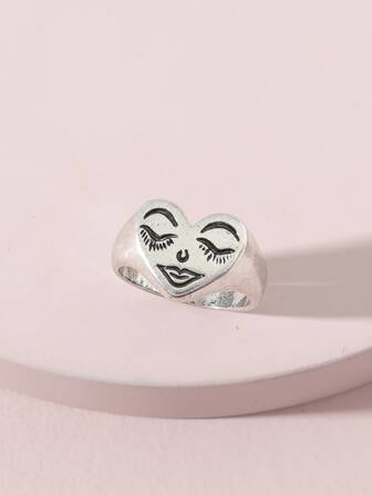 Cartoon Heart Decor Ring Valentines