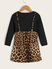 Bộ thời trang bé gái Nút Gân đan Báo Giải trí - Nhiều màu - Xem 2