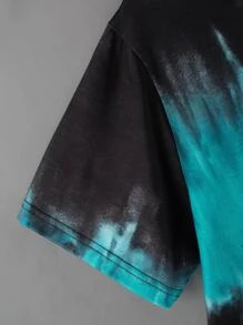 Manfinity LEGND Men Random Tie Dye Letter Graphic Tee - Multicolor - View 3